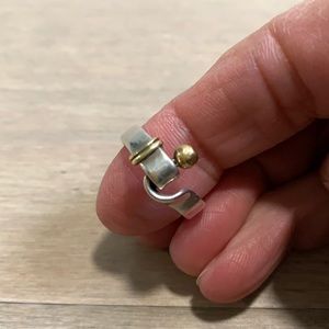 Tiffany & Co sterling and gold ring